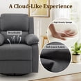 thumbnail image 4 of YSICK Small Swivel Rocker Recliner Chair for Small Spaces Linen for Living Room,Grey, 4 of 6