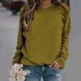 thumbnail image 2 of Yuyuzo 2023 Automne Chandail Sport Uni pour Femme Décontracté Ample à Col Rond Raglan à Manches Longues Chandail Tunique Hauts Kaki A1, 2 of 5