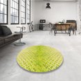 thumbnail image 4 of Ahgly Company Tapis Rond Lavable en Machine Intérieur Transitionnel Vert, 5 Pieds Rond, 4 of 7