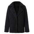 thumbnail image 4 of Mikilon Women Plus Size Winter Warm Loose Plush Zip Hooded Jacket Coat, 4 of 6