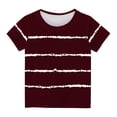 thumbnail image 1 of Yuyuzo T-Shirts pour Garçons et Filles, Manches Courtes, Col Rond, Rayé, Mignon, Été, 1 of 5