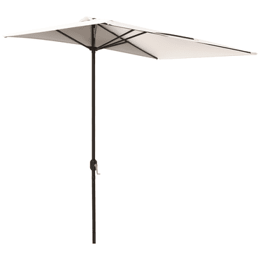 Outsunny 8ft Half Umbrella Outdoor Balcony Parasol Dark Blue