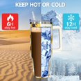 thumbnail image 4 of Gobelet de 40 oz avec Poignée et Paille, Tasse en Acier Inoxydable Tournesol Très Grande à Double Paroi Isolée sous Vide, Tasse de Voyage, Boissons Chaudes et Froides Tasse pour Voiture, 4 of 6