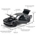 thumbnail image 4 of 1:32 Simulation Challenger Hellcat SRT Red Eye Classics Alloy Cars Toy Diecasts Vehicles Metal Model Car Decoration Kid Gift Boy,black, 4 of 9
