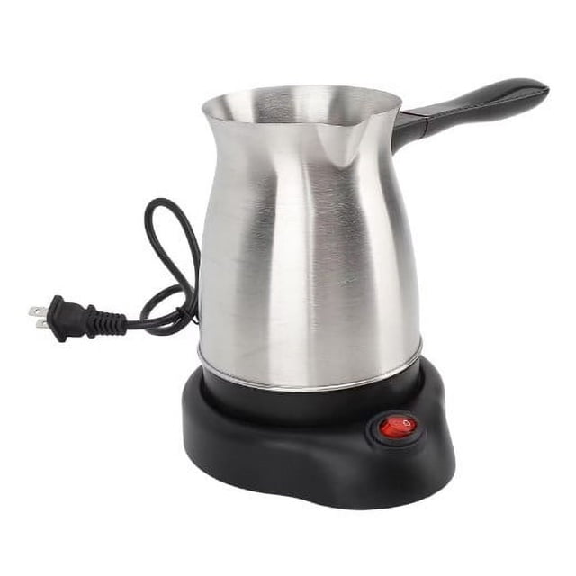 EDFBUYKRS VINGVO Cafetière Turque en Acier Inoxydable 600 ml Machine à Café Turc Arabe et Grec et Machine à Café Turc Chauffe-Marmite Bouilloire Capacité de 5 à 6 Tasses F
