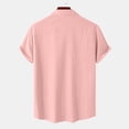 thumbnail image 3 of Besolor Mens Summer Short Sleeve Shirts Collared Button down Shirts Big and Tall Casual Solid Color Beach Shirts Tops, 3 of 6