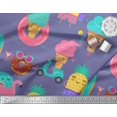 thumbnail image 3 of Soimoi Purple Rayon Fabric Beech & Fun Party Print Fabric by Yard 42 Inch Wide, 3 of 5
