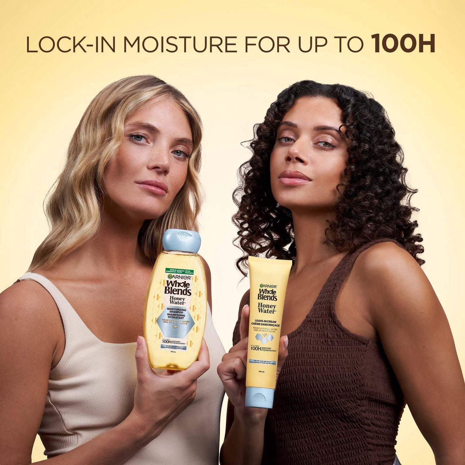 Garnier Whole Blends Miel et Eau Florale Revitalisant Réparateur d'Hydratation, pour Cheveux et Cuir Chevelu Secs