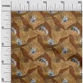 thumbnail image 2 of oneOone Rayon Tawny Brown Fabric Tropical Craft Projects Decor Fabric Printed By The Yard 56 Inch Wide, 2 of 5