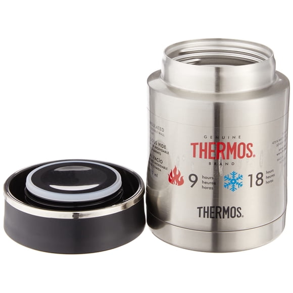 Thermos Sipp Vacuum Insulated Food Jar 16 oz Stainless Steel/Black