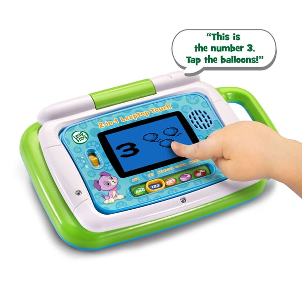 LeapFrog 2-in-1 Leaptop Touch, Green, Interactive Toddler Learning
