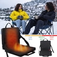 thumbnail image 1 of Riforla Portable Stadium Seat Heated Seat Cushion Extra Wide Heated Stadium Seat Upgrade 3 Level Heated Foldable Chairs for Bench Bleachers (Mobile Power Not Included) Black, 1 of 8