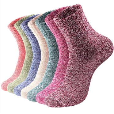 Pisexur Chaussettes pour Femmes Chaussettes Unies Mi-Mollet Chaussettes Décontractées Confortables au-Dessus de la Cheville pour Femmes Chaussettes Tricotées Chaudes d'Hiver
