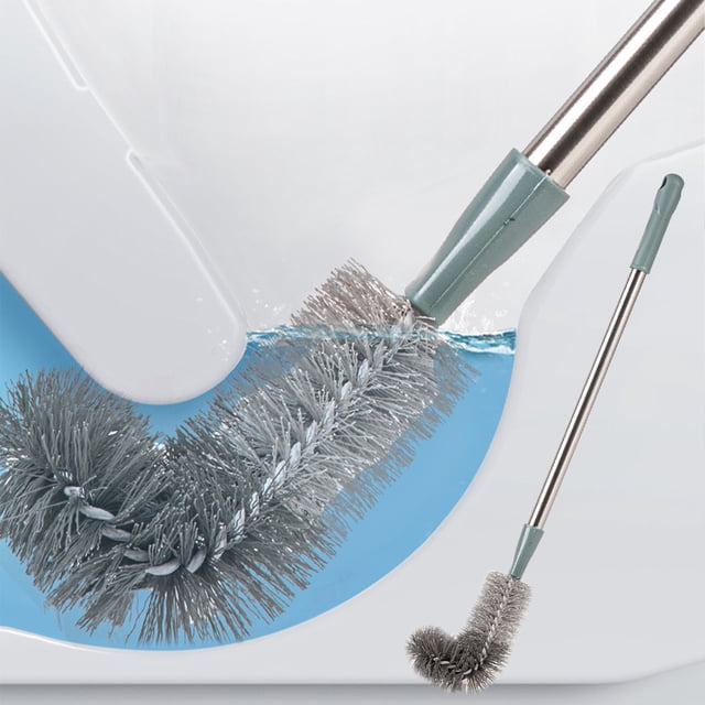 EGNMCR Toilet Brush Plastic Bristles Bathroom Cleaning Bowl Brush Kit Modern And Compact Toilet Cleaner Brush Long Handle Bristles For Bathroom Long Handle Brush