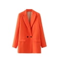 thumbnail image 2 of AherBiu Blazers pour Femmes, Tenue de Bureau Décontractée, Veste Surdimensionnée à Manches Longues, Tailleur de Travail, Cardigan à Col à Revers d'Automne, 2 of 3