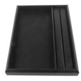 thumbnail image 2 of KLKCMS Velvet Jewelry Trays Catch All Jewelry Display Tray Case Black PU Leather, 2 of 8
