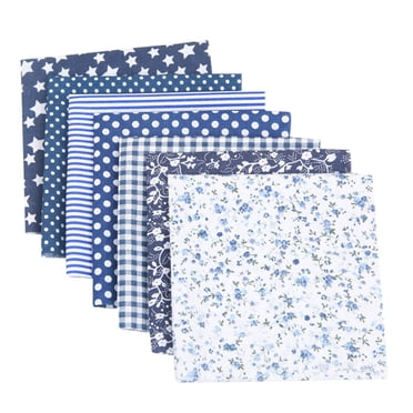 Meitianfacai 7Pcs 10" x 10" Cotton Fabric DIY Making Supplies Quilting Patchwork Fabric Quarter DIY for Quilting Patchwork Cushions Cotton Fabric for Patchwork