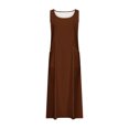 thumbnail image 5 of Jsaierl Robe Femme en Coton et Lin Été Sans Manches Robe d'Été Tunique Débardeur Robe de Plage d'Été Fluide Robes Maxi avec Poches, 5 of 5