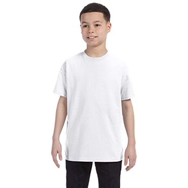 Hanes Authentic TAgLESS Kids cotton T-Shirt,White,Medium