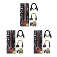thumbnail image 3 of tredstone 5x USB 3 Riser Board VER009S GOLD PCI-E 1x to 16x Powered 60cm PCIe Extender Red Slot+Black Wire 3Set, 3 of 6