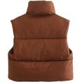 thumbnail image 2 of ORUYROP Gilet Court d'Hiver pour Femmes, Léger, Sans Manches, Chaud, Rembourré, 2 of 7