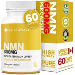 Nutrawave NMN 600 mg – Nicotinamide Mononucleotide for Cellular Energy & Metabolism Support, 60 Vegan Capsules, Non-GMO, Gluten-Free, Made in Canada
