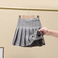 thumbnail image 4 of MIASHUI Jupe Mini Plissée pour Filles Taille Haute Tennis Uniforme Scolaire Jupes, Gris Pâle, 13-14 Ans, 4 of 4