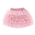 thumbnail image 1 of Toddler Girls Cute Party Dance Solid Color Net Yarn Tulle Princess Dress Skirt, 1 of 7