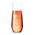 thumbnail image 2 of Munfix 36 Pack Stemless Plastic Champagne Flutes Disposable 9 Oz Clear Plastic Toasting Glasses Shatterproof Recyclable and BPA-Free, 2 of 4