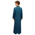 thumbnail image 2 of Moggemol Garçons Tunique Maxi à Manches Longues Dubai Traditionnel Satin Soyeux Faux Fendu Robe Bleu Foncé 6, 2 of 7