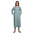 thumbnail image 4 of Moomaya Vêtements de Nuit pour Femmes Imprimés Manches 3/4 Coton Longueur Genou Vêtements de Sommeil, 4 of 5