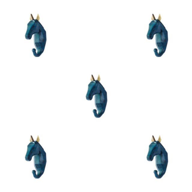 Decodeary Crochet de Manteau en Résine Robuste Décorer et Organiser Facilement Crochet de Manteau Tête d'Animal Robuste et Durable Bleu Rétro (Cheval) 5Ensemble