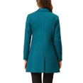 thumbnail image 3 of INSPIRE CHIC Manteau Long Classique pour Femme à Revers Cranté, Manches Longues, P Bleu Lac, 3 of 7