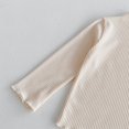 thumbnail image 3 of Vente de Chandail Tricoté Enfants Hommes et Femmes Manches Longues Col Rond Hauts Chandail en Molleton pour Bébé Beige 100, 3 of 5