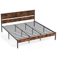 thumbnail image 2 of Costway King Size Bed Frame with Wooden Headboard Under-Bed Storage No Box Spring Needed, 2 of 10