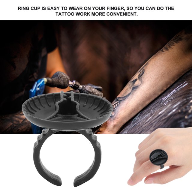 Exquisite Craftsmanship Strong Flexibility Tattoo Ink Cap, Tattoo Tools, Small Tattoo Artist Beauty Shop Makeup Artist for Home 20Pcs,50Pcs,100Pcs