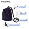 thumbnail image 3 of Vsdgher Christmas Deer Print Canvas Backpack Travel Rucksack Unisex Knapsack 15.7/17.7Inch Laptop Backpack for Work,College-Medium, 3 of 5