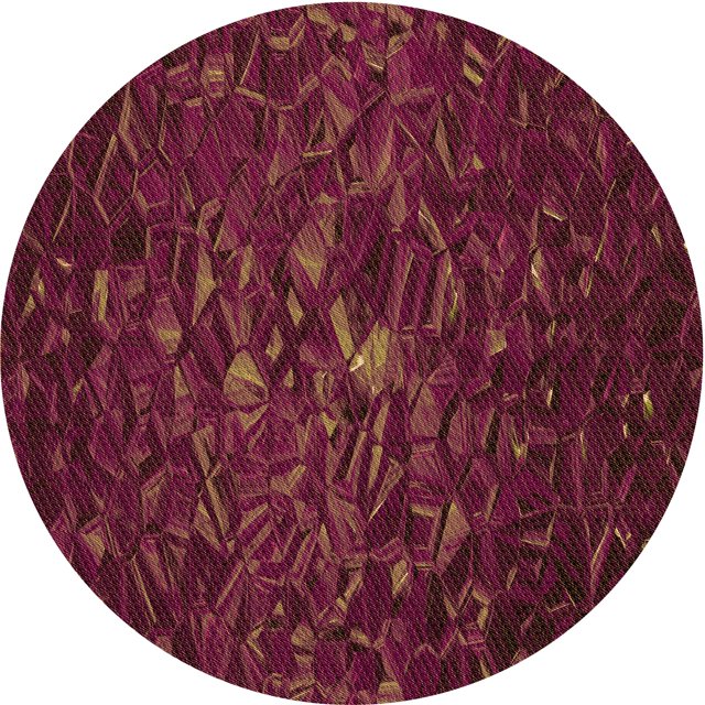 Ahgly Company Tapis de Zone Rond d'Intérieur Lavable à la Machine, Transitionnel, Rouge Brique Feu, 4 Pieds Rond