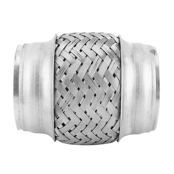Soufflet de Tuyau d'Échappement Universel en Acier Inoxydable Tressé Tuyau Flexible 2,5 Po Dia 4 Po Longueur