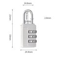 thumbnail image 2 of 4-Digit Password Combination Padlock Zinc Alloy Suitcase Smart Password Lock, 2 of 11