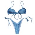 thumbnail image 3 of RKSTN Maillot de Bain pour Femmes Ensemble Bikini Mode Maillot de Bain Deux Pièces Rembourré Maillot de Bain Uni Tenue de Plage Mode Décontractée Maillot de Bain pour Femmes, 3 of 4