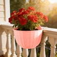 thumbnail image 1 of SouMaox Wall Mounted Flower Pot, Rattan Texture Semi Circular Design, Lightweight Hanging Basin, Vertical Gardening for Indoor Outdoor Decor, 1 of 9