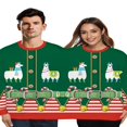 thumbnail image 1 of Two Person Christmas Pullover Couple Long Sleeve Cartoon Pattern  Neck Novelty One-Piece Tops, 1 of 8
