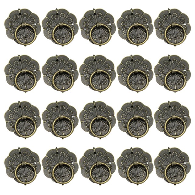 40Pcs Retro Drawer Handles Furniture Fitting Vintage Knobs for Dresser (Bronze)