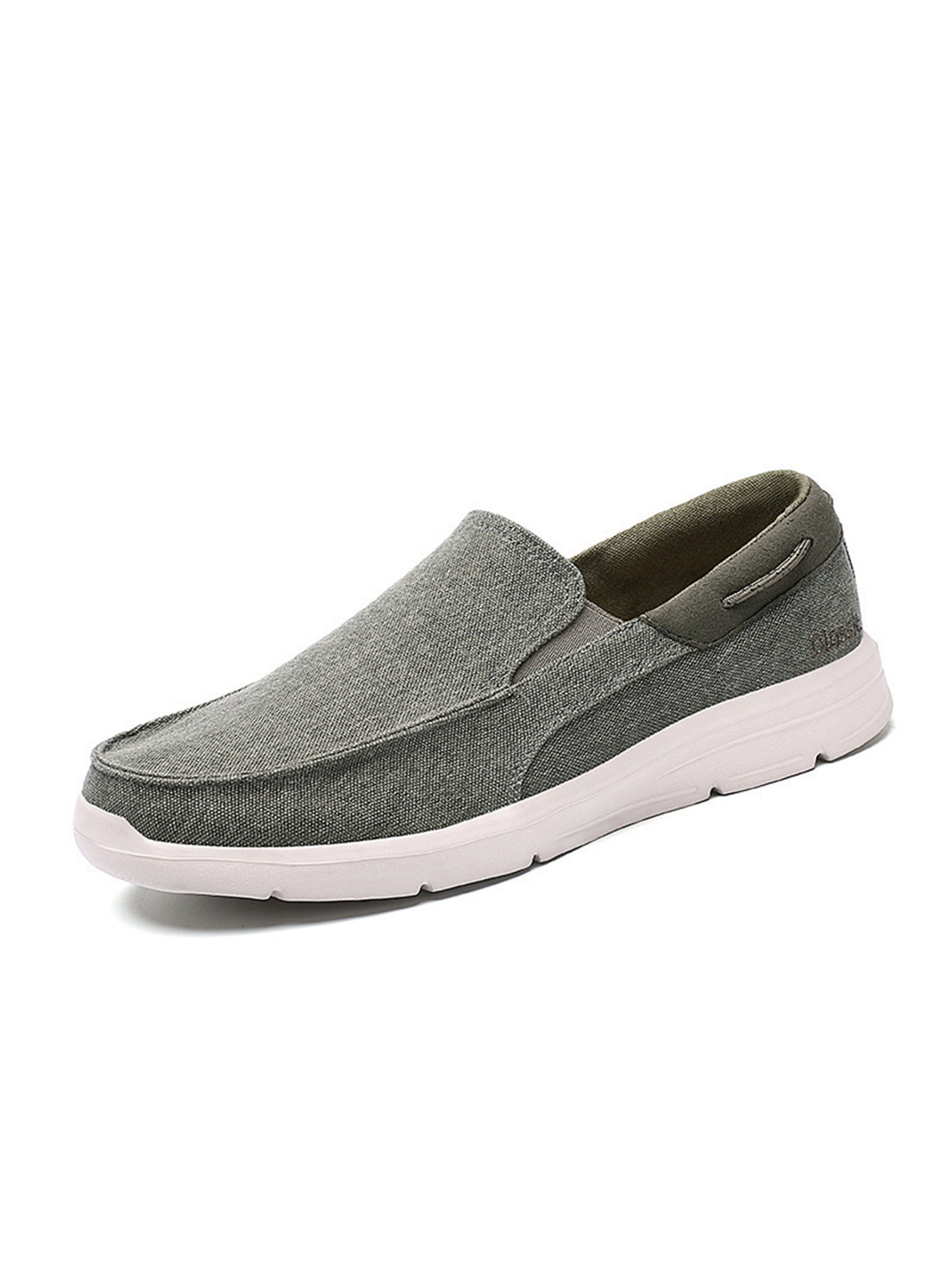 MAWCLOS Espadrilles pour Hommes à Enfiler Plates Marche Mocassins Respirants Bout Rond Travail Chaussures Décontractées Vert 9.5