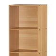 thumbnail image 2 of Hodedah 12 x 16 x 47 Inch 4 Shelf Bookcase & Office Organizer, Beech, 2 of 7