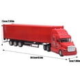 thumbnail image 2 of 1:48 Scale Alloy Container Truck Die Model Metal Sound Light Effects Realistic Detailing Functional Steering Opening Doors for Collectors Display, 2 of 3