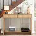 thumbnail image 1 of Wirrytor Console Table with Storage, Modern Sofa Table for Living Room, Narrow Sofa Table with Wood 2 Drawer and Open Storage Shelf, Hallway Table and Couch Table Behind Sofa,Natural, 1 of 7