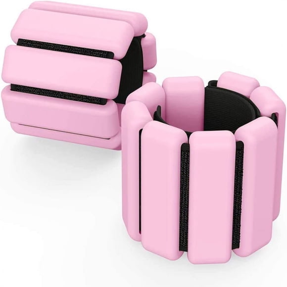 2 Pieces Wrist Weights Ankle Weights Set Weight Cuffs for Foot or Wrist on Movement Walking Jogging Yoga Aerobics Pilates Weight Fitness Bracelet
