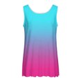 thumbnail image 5 of UPPADA Camisoles d'Été pour Femmes Col Rond Coupe Ample T-Shirts Décontractés Mode Sans Manches Vêtements de Plage Ourlet Fluide Chandails à Enfiler Hauts Plage Boho Vêtements Soldes Aujourd'hui Liquidation Hauts pour Femmes Bleu Ciel,P, 5 of 5